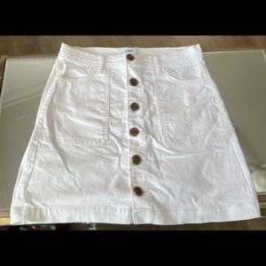 White button up skirt